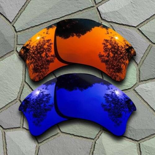 Red Orange&Violet Blue Sunglasses Polarized Replacement Lenses for Oakley Flak Jacket XLJ