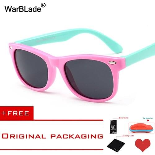 WarBLade Kids Boys TR90 Unbreakable Polarized Sunglasses Children Girls Safety Polaroid UV400 Mirror Sun Glasses Sport oculos