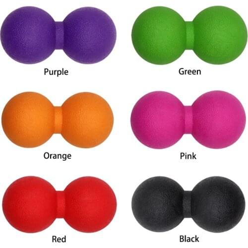 TPE Lacrosse Myofascia Ball Peanut Massage Ball High Density Lightweight Fitness Body Fascia Massage Yoga Exercise Relieve Pain