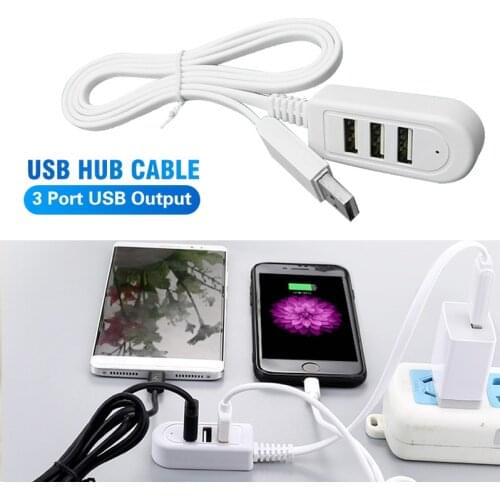 ANMONE 1.2m USB 3 Hub Cable USB2.0 Hub With Power Adapter Mini 0.3m USB Hab For Laptop PC Notebook Extend Cable USB Hub Data