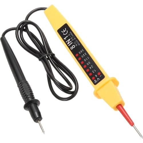 High Quality 8-In-1 Voltage Tester Auto Car Voltage Test Pen AC DC 6-380V Electrical Instruments Tester Detector