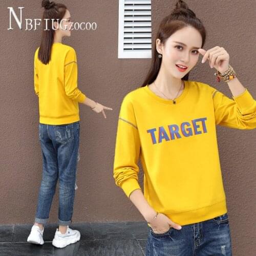 2020 Autumn Winter New Round Neck Women Sweatshirts Korean Loose Long Sleeve Female Sweatshirt
