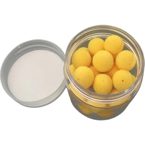 15pcs Smell Carp Fishing Bait Boilies Eggs Floating Ball Beads Feeder 4 Size