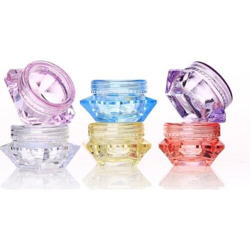 200pcs,5g Diamond cream box,cream bottle,cosmetic packing box,trial sample box,portable travel empty bottle.8 color