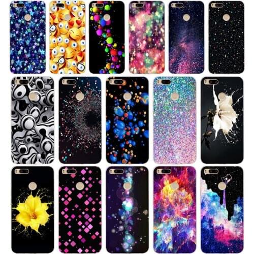 64AA Shiny graffiti gift Soft Silicone Tpu Cover phone Case for Xiaomi Redmi Mi A1 A2 8 lite