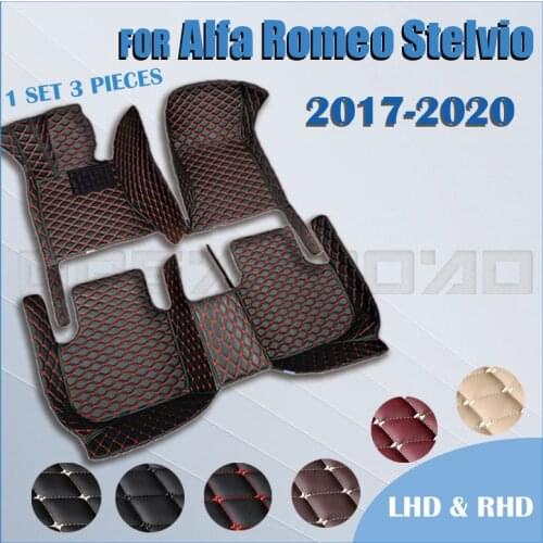 Car floor mats for Alfa Romeo Stelvio 2017 2018 2019 2020 Custom auto foot Pads automobile carpet cover