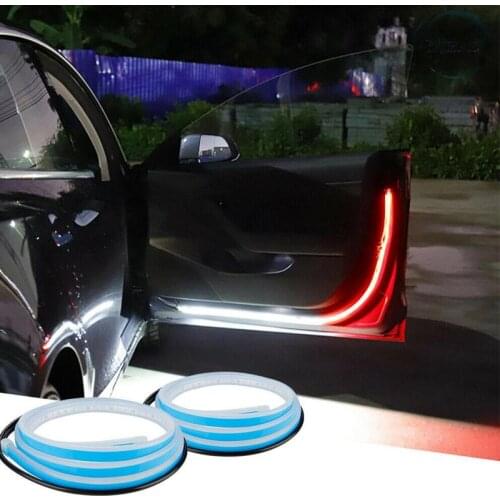 Car Door Opening Warning LED Lights Welcome Decor Lamp Strips Anti Rear-end Collision Safety Universal auto accessories