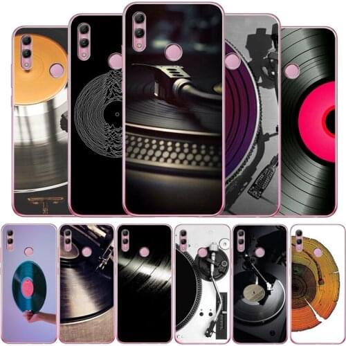 Black Vinyl Record Player For Huawei Mate 9 10 20 30 Pro lite Phone for honor 9 V9 10 20 30 Lite Pro V10 soft Back Cover