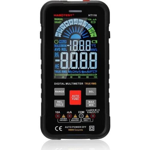 HT116 Digital Multimeter 9999 Counts Voltmeter Ture RMS NCV DC AC Voltage Current Meter Resistance Capacitance Frequency Tester