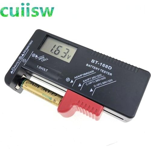 BT-168D Universal Button Multiple Size Battery Tester For AA/AAA/C/D/9V/1.5V LCD Display Digital Battery Tester Volt Checker
