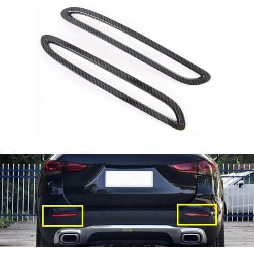 For Mercedes Benz GLA 2020 Car Rear Fog Light Lamp Frame Cover Trim Exterior ABS Styling Moldings 2pcs