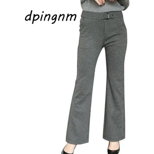 Dpingnm Women's Plaid Trousers