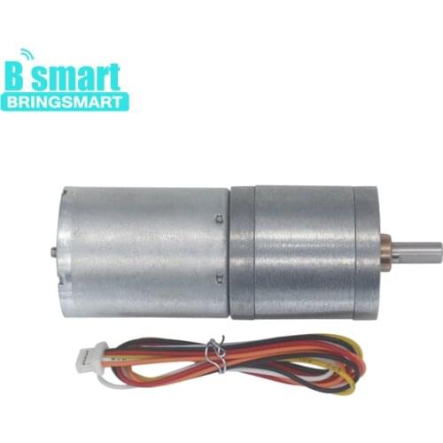 Bringsmart 12-24V BLDC Gear Motor Motor 14-1550RPM Brake High Control Electric DC Motor For Automation equipment JGA25-2430