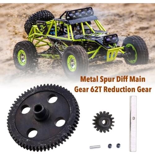 Diff Main Gear 62T Reduction Gear Metal Spur Gear Upgraded Parts For Wltoys 12428 12423 1/12 RC Car Crawler Short Course Truck