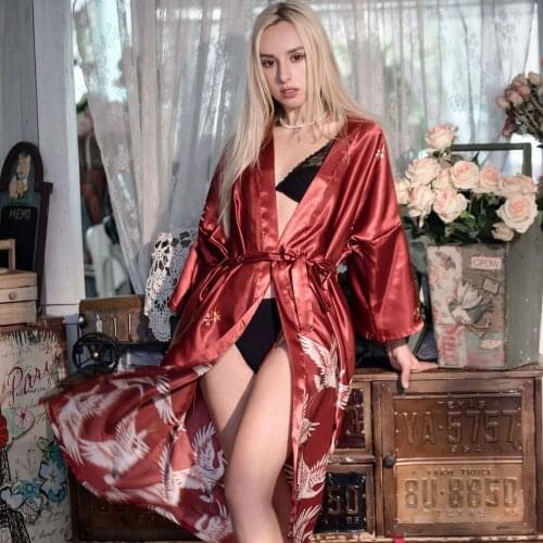 Sexy Bathrobe Casual Sleepwear Women Satin Dressing Gown Large Size Homewear Xxl Bridesmaid Robes Silk Robes For Women