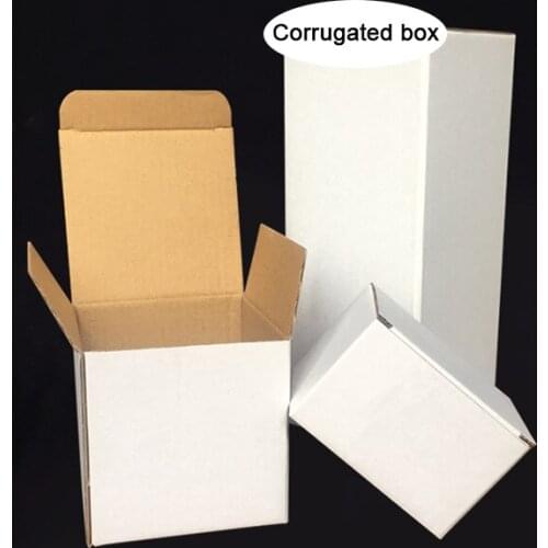 10Pcs White Kraft Paper Box 3 Layers Corrugated Box Rectangle Box Mailer Water Cup/Cosmetics Packaging Boxes Business Supplies