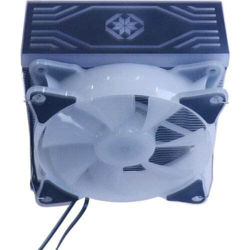 K92C RGB CPU Cooler Silent PWM Fan Colorful RGB Radiator with 4pcs Copper Tube Low Profile for intel/amd/LGA 775/1156