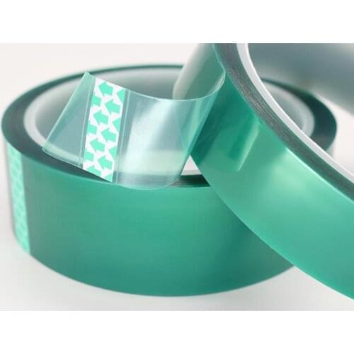 0.06mm thick Green Heat Resistant PET Tape High Temperature Adhesive Shielding Tape for PCB Solder Plating Insulation wholesale