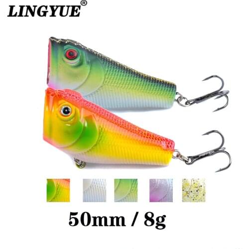 LINGYUE Fishing Lures Hard Popper Plastic Wobblers Hard Isca Artificial Bait Topwater Crankbaits Small Leurre Floating Fish Carp