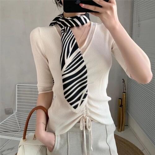 Zipeiqing 2pcs Women Large Square Scarf Earrings Set Silk Feeling Satin Hair Wrapping 35x35 inches