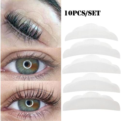 10pcs/5pairs Silicone Perm Eyelashes Pads for Eyelash Extension Lifting Patch Women Makeup Tools Curl Lash Kit Accessories