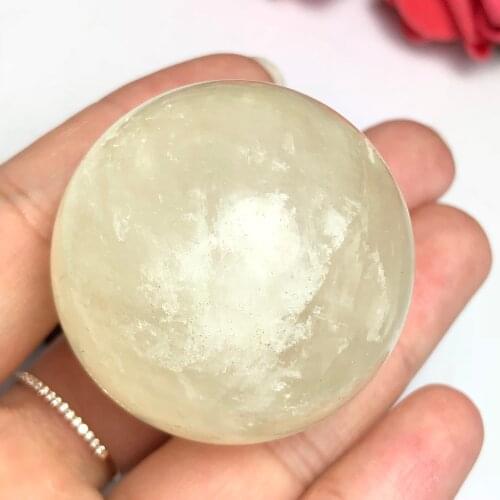 Natural yellow crystal quartz ball quartz stone and mineral chakra reiki healing home decoration