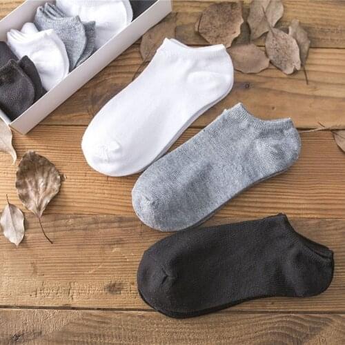 10 Pairs/lot Cotton Mens Socks Bs Solid Color Short Socks Men Business Casual Thin Socks Spring Summer Unisex calcetines hombre