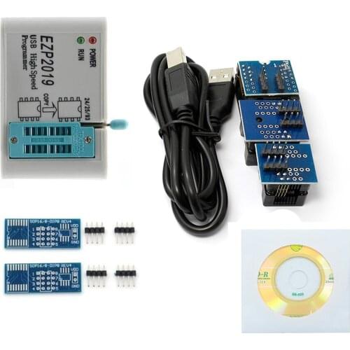 Newest USB High Speed SPI Programmer EZP2019 Support Win7 & Win8 Support 24 25 26 93 EEPROM Series Chips+ 5 Socket