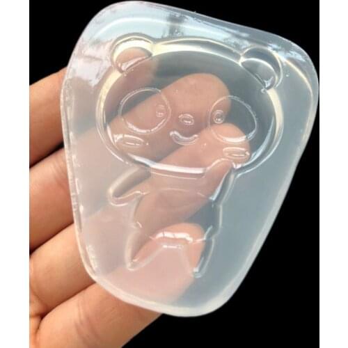 Cute Cartoon Panda Bear Pendant Resin Casting Mold Silicone Mold Jewelry Making