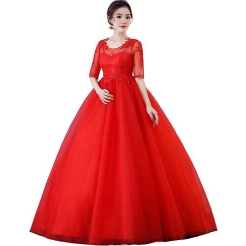 Wedding Dress 100% True Picture Luxury Beaded 3D Flowers V Neck Champagne Bridal Gown Factory Price