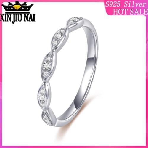 Fine ring Japan and South Korea style ultra fine tail womens single row micro inlay Similar to mozambique drill diamond ring