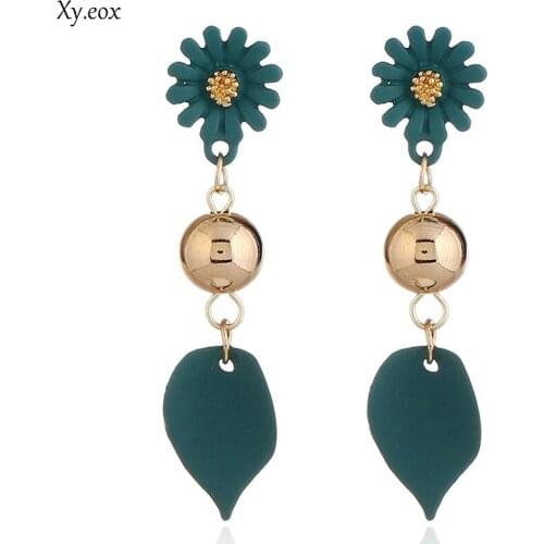Dangle Earrings Vintage Unique Natural Real Leaf Long Pendant Statement Earrings