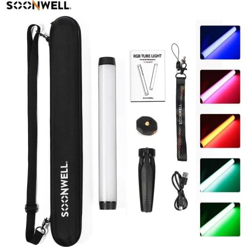 Soonwell MT1 LED RGB Tube Light Handheld Photography Lighting Stick Waterproof 5M CCT APP control Photo Soft Light Tube