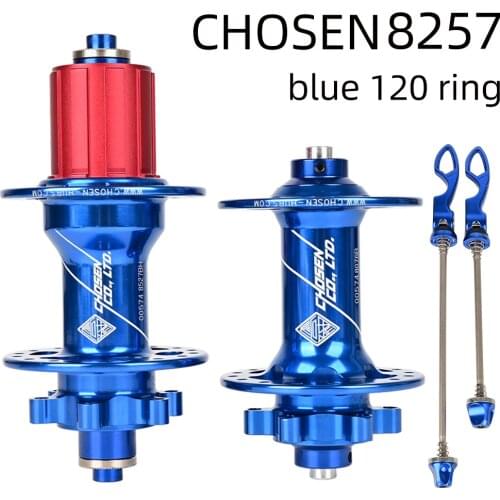 CHOSEN Mountain Bike Bicycle Hub Front 2 Rear 4 Bearing 120 Click hub EZO Bearing 32H Lubrication Light Weight Quick Release