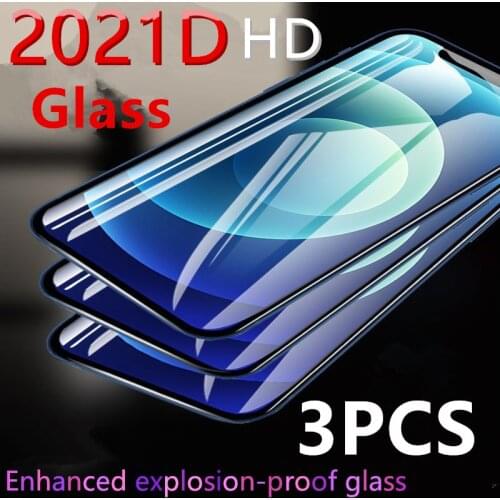 3PCS Full Cover Tempered Glass On the For iPhone 12 11 xs pro max xr se 2020 Screen Protector On For iPhone 6 7 8 6s plus Glass