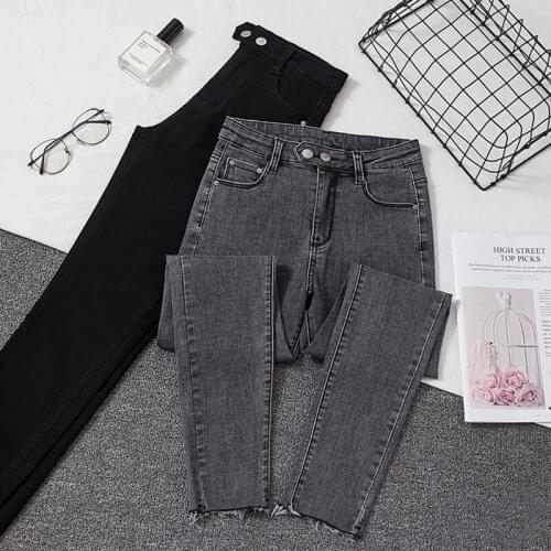 Plus Size Jeans Female Denim Pants Black Womens Jeans Woman Donna Stretch Bottoms Feminino Skinny Pants For Women Trousers