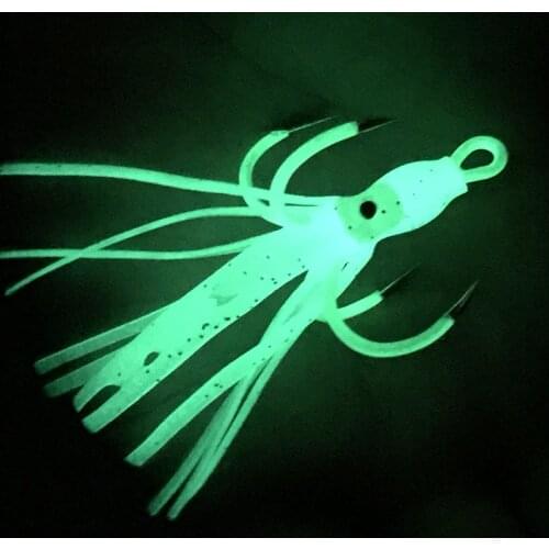 1PCS Fsihing Lure Fishing Hook High Carbon Steel Fish Hook Artificial High-carbon steel Four claws 3D Luminous Fishing tackle