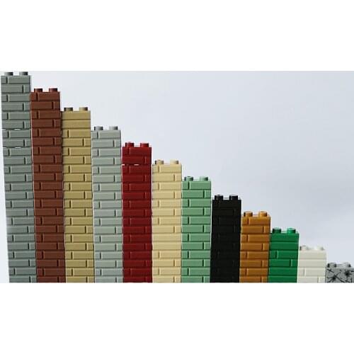 100Pcs Castle MOC City DIY War Block Brick 1X2 Building Blocks Parts Compatible with Legoed Creative Toys Kid Gift Blocks Parts