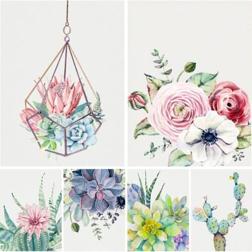 5D DIY Diamond Painting Flower Scenery Cross Stitch Kit Full Drill Embroidery Mosaic Art Picture of Rhinestones Home Decor Gift