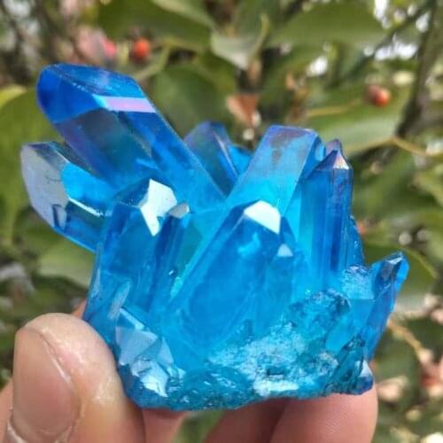70-80g A beautiful aura angel quartz cluster natural plating color crystal cluster healing wedding decoration aquarium