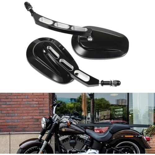 Motorcycle Rear View Side Mirror Motorbike Rearview Mirrors Fit For Harley Davidson Dyna XL883 FLTRU FLSTFB Road King