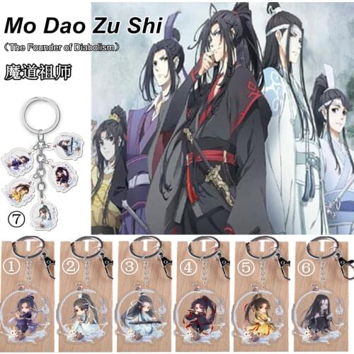 The Founder of Diabolism Keychain Mo Dao Zu Shi Acrylic Keyring Toys Chinese Novel WEI YIN LAN ZHAN Anime Cartoon Key Chain