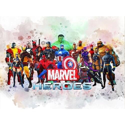 Marvel Superheros 5D DIY Diamond Painting The Avengers Cross Stitch Kits Kids Diamond Embroidery Full Mosaic Room Decor