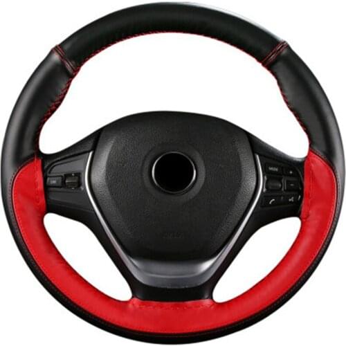 6-color DIY car steering wheel cover 38 cm interior Accessories Car Steering Wheel Cover Soft Leather with Needle and Thread