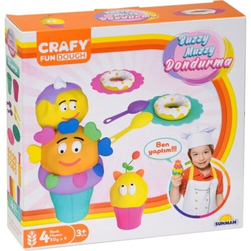 Crafy Buzzy Muzzy Ice Cream Plasticine Set 200 g