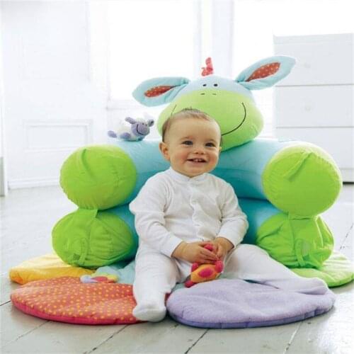 Green Donkey Inflatable Baby Sofa Seat Blossom Farm Sit Me Up Cosy Infant Play Mats Soft Sofa