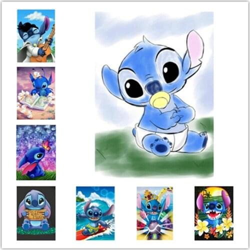 Disney Stitch Diamond Painting Cross Stitch Kits Full SquareRound DIY Diamond Mosaic Diamond Embroidery Home Decor