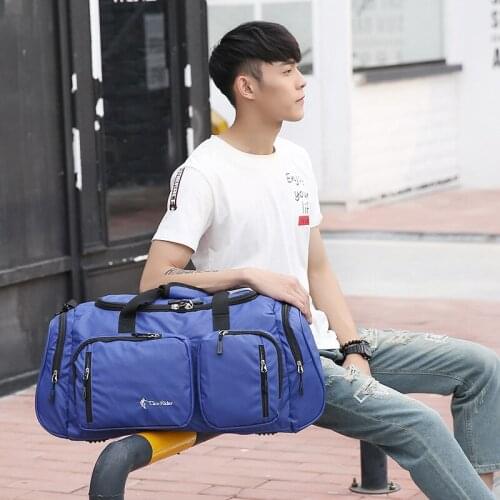 2021 Travel Bag Portable Large-Capacity Luggage Bag Mens Waterproof Travel Bag Outdoor Sports Gym Bag Customization