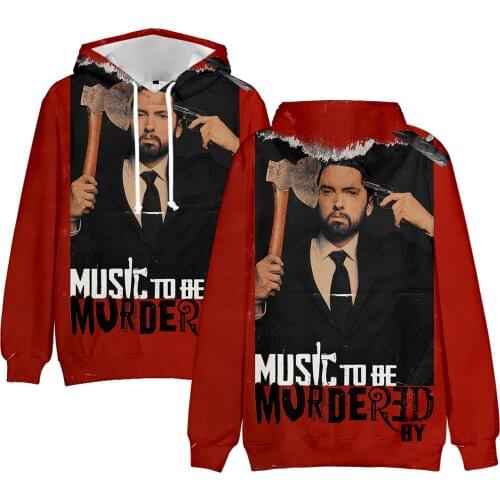 Eminem Hoodies Music album Music Be Killed By Logo Rap Singer Eminem Harajuku Color Print Long Sleeve Fleece Hoodies Sweatshirt