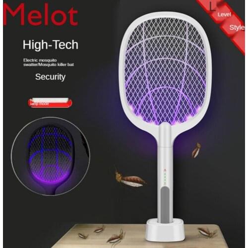 Two-in-One Electric Mosquito Swatter Rechargeable Household Powerful Multi-Function Battery Dual-Use
